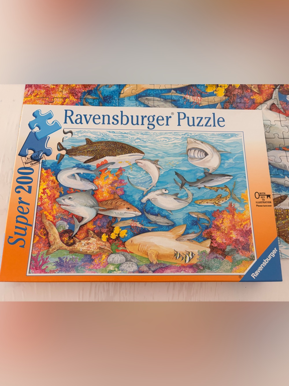 Ravensburger Super 200 Marine Life Puzzle - Blue, Orange, Yellow
